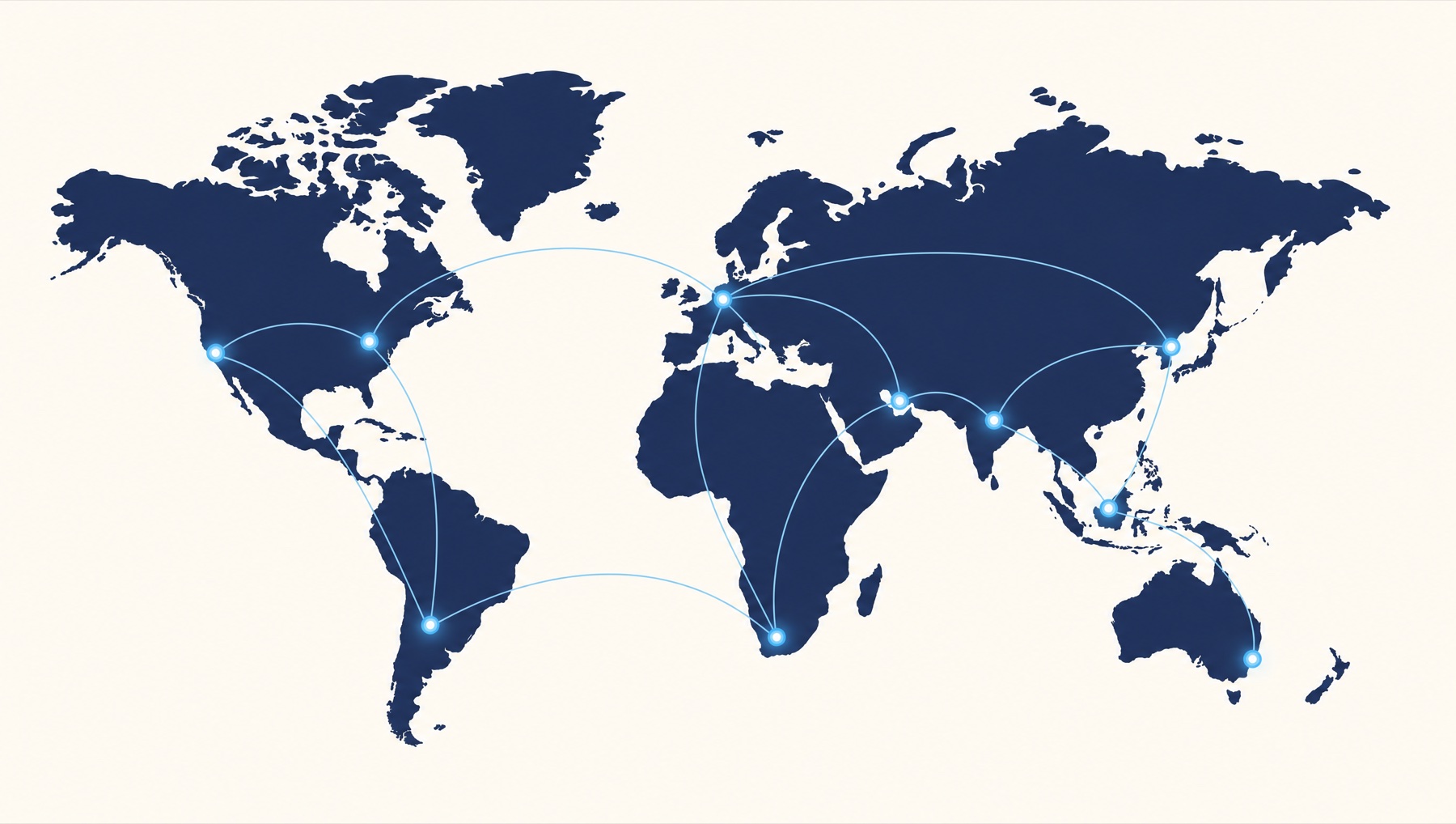 A world map showing connections forming between Jewish communities across continents
